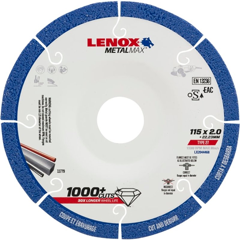 LENOX METALMAXâ„¢ Diamond Blade 115 x 2.0 x 22.23mm LX2044468