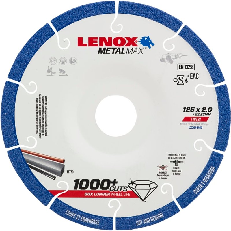 LENOX METALMAXâ„¢ Diamond Blade 125 x 2.0 x 22.23mm LX2044469
