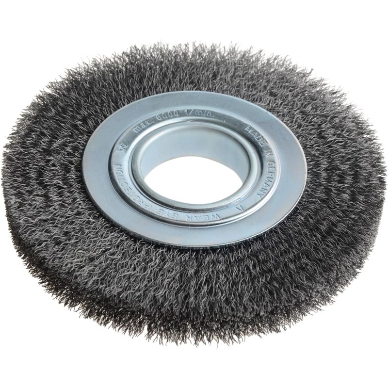 Lessmann Wheel Brush D178mm x W23-25 x 50 Bore Steel Wire 0.30 + Adaptors Set 3 355.162