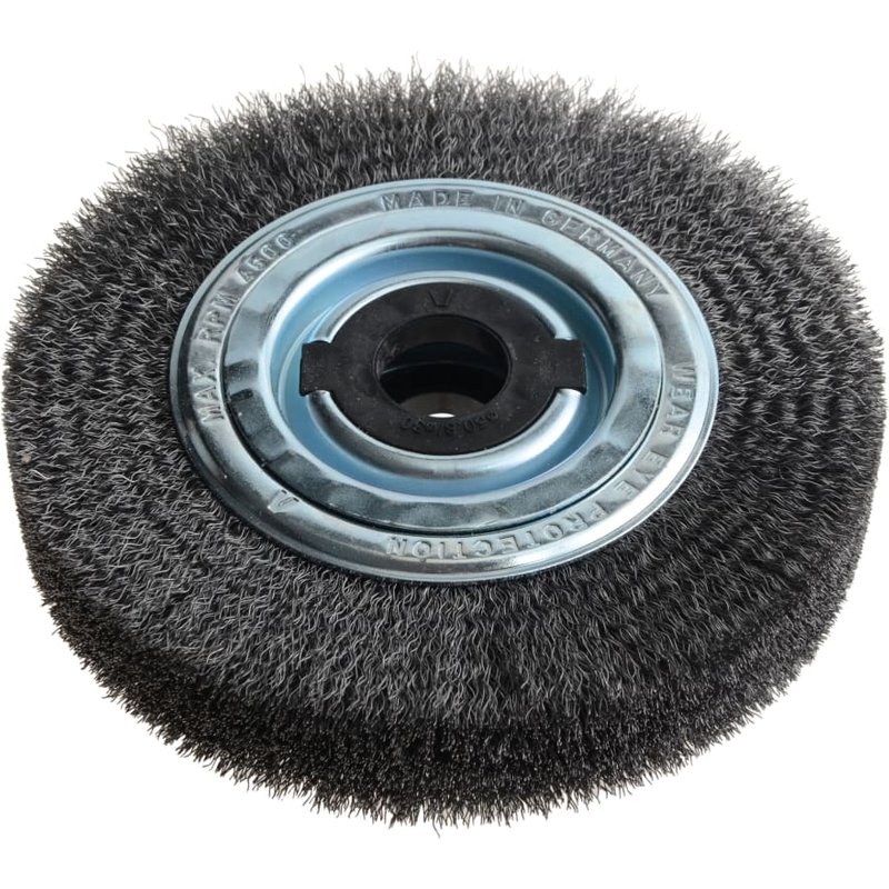 Lessmann Wheel Brush D200mm x W35-40 x 80 Bore Steel Wire 0.30 + Adaptors Set 4 +1 366.162