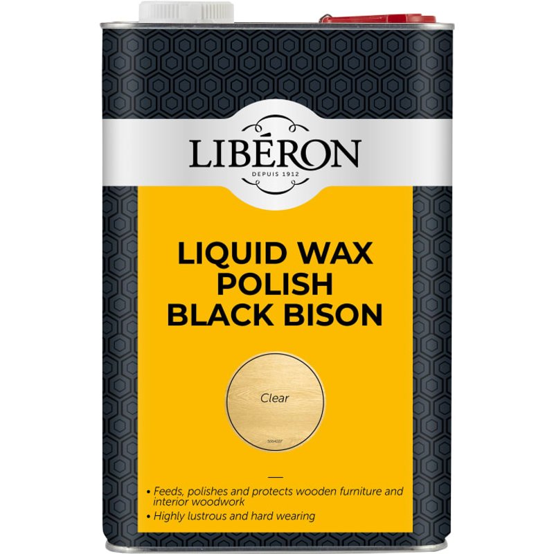 Liberon Liquid Wax Polish Black Bison Clear 5 litre 126890