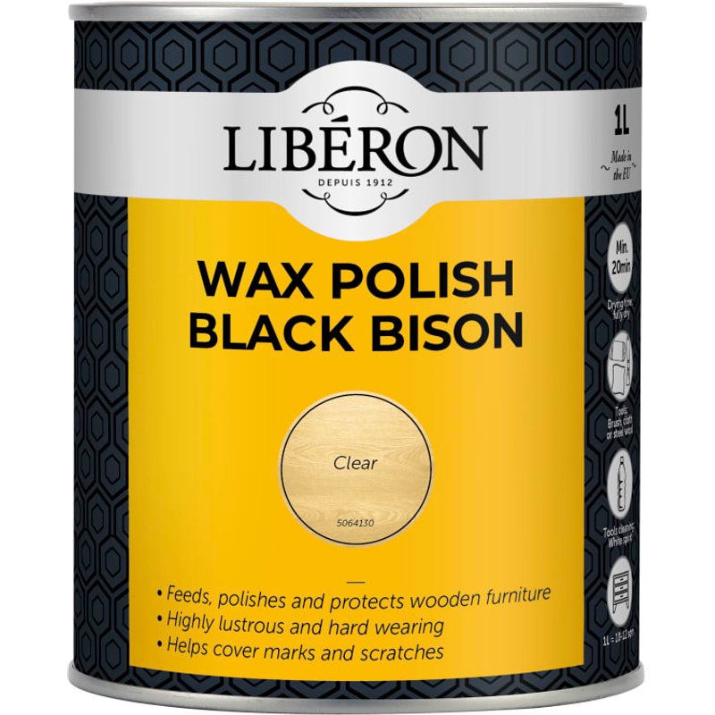 Liberon Black Bison Wax Paste Clear 1kg 126883