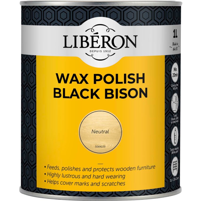 Liberon Black Bison Wax Paste Neutral 1kg 126886