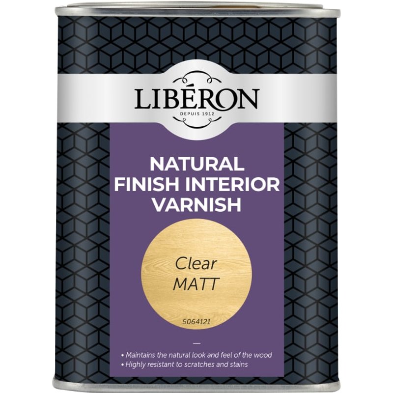 Liberon Natural Finish Interior Varnish Clear Matt 1 litre 126899