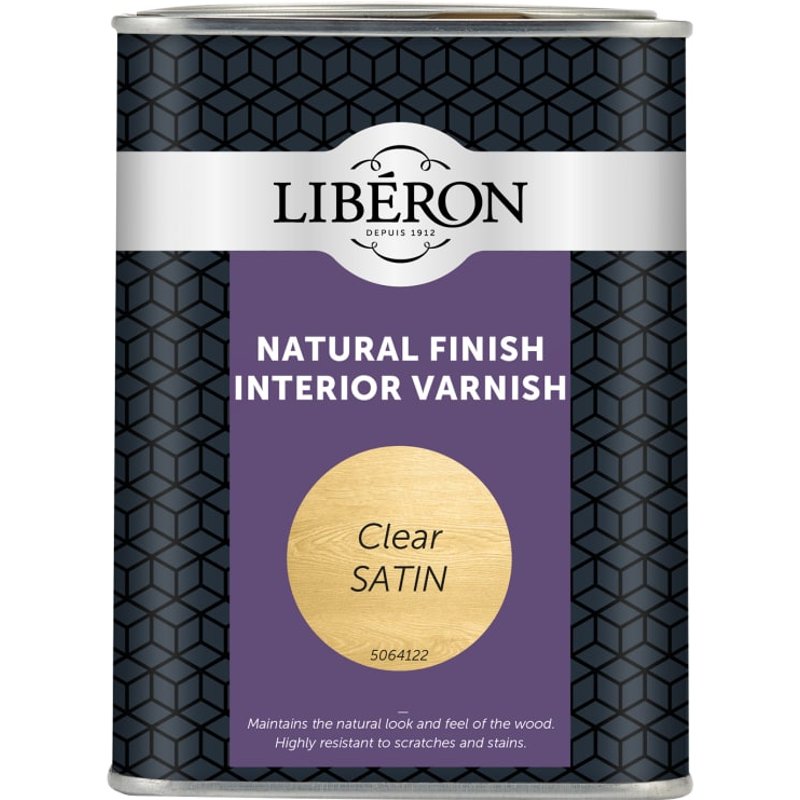 Liberon Natural Finish Interior Varnish Clear Satin 1 litre 126900