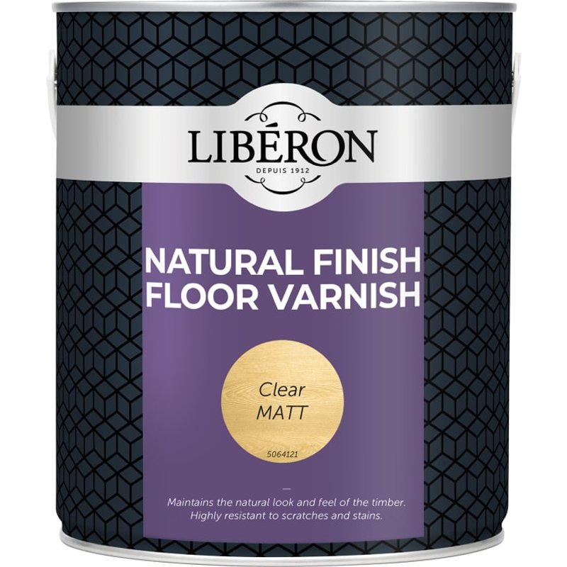 Liberon Natural Finish Floor Varnish Clear Matt 2.5 litre 003558
