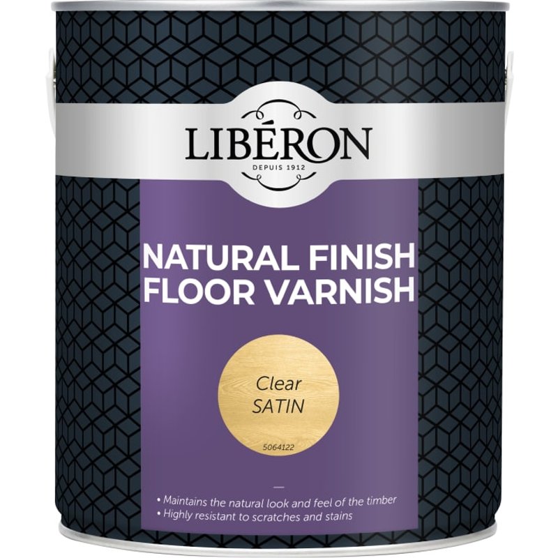 Liberon Natural Finish Floor Varnish Clear Satin 2.5 litre 126855