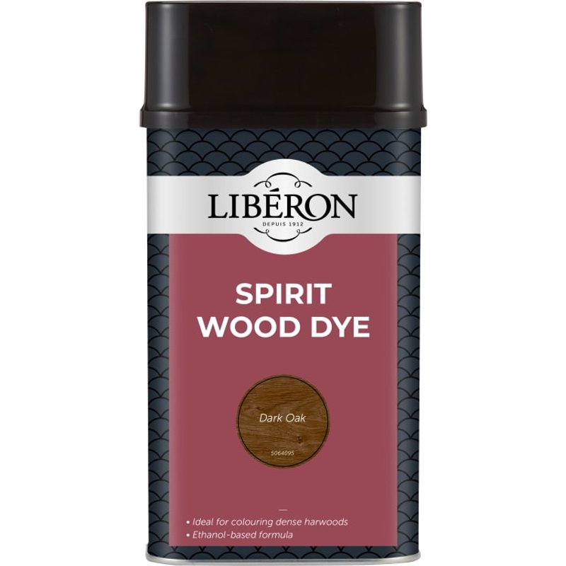 Liberon Spirit Wood Dye Dark Oak 1 litre 126787
