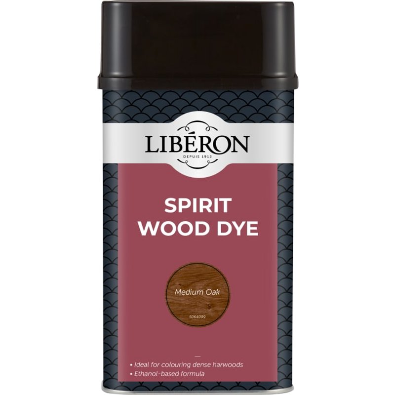 Liberon Spirit Wood Dye Medium Oak 1 litre 126791