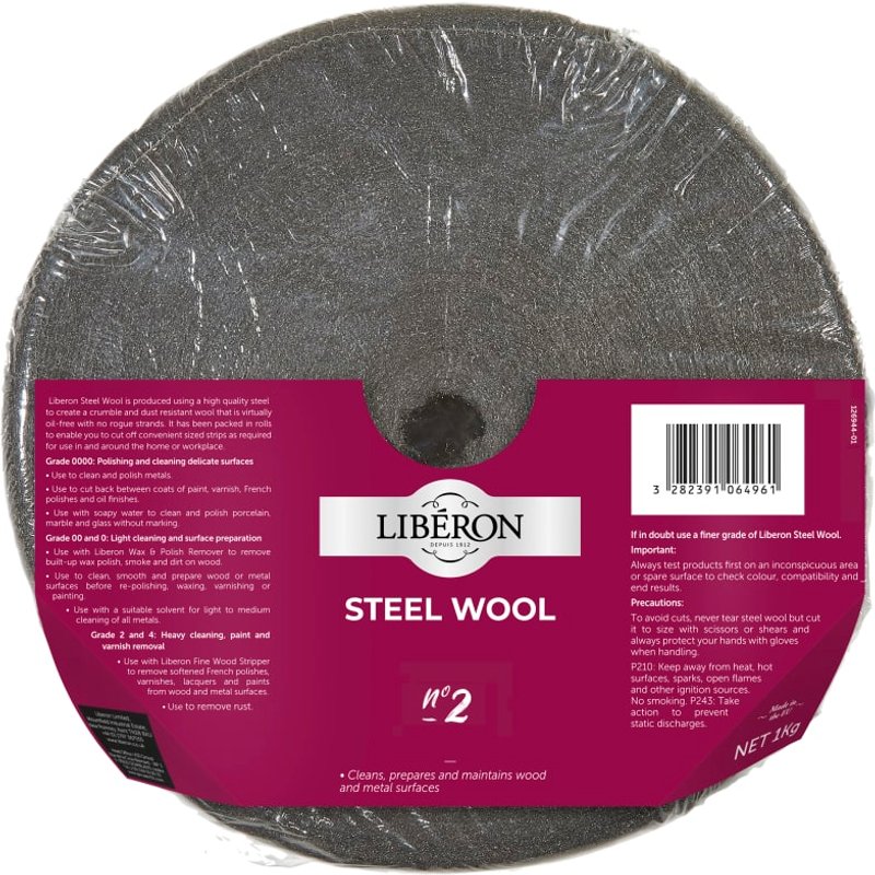 Liberon Steel Wool Grade 2 Medium 1kg 126944