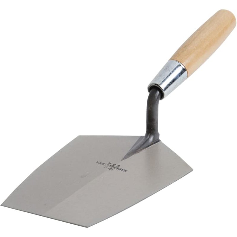 Marshalltown Bucket Trowel, Wood Handle 7.1/2in M1975