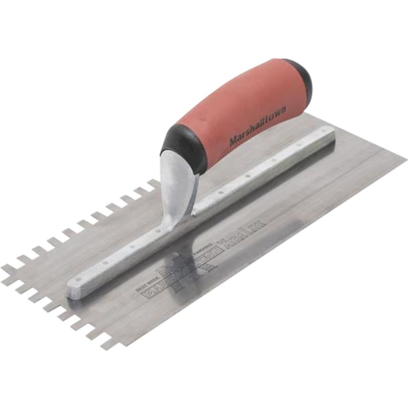 Marshalltown 6mm Stainless Steel Square Notched Trowel DuraSoft® Handle M502SSDXH