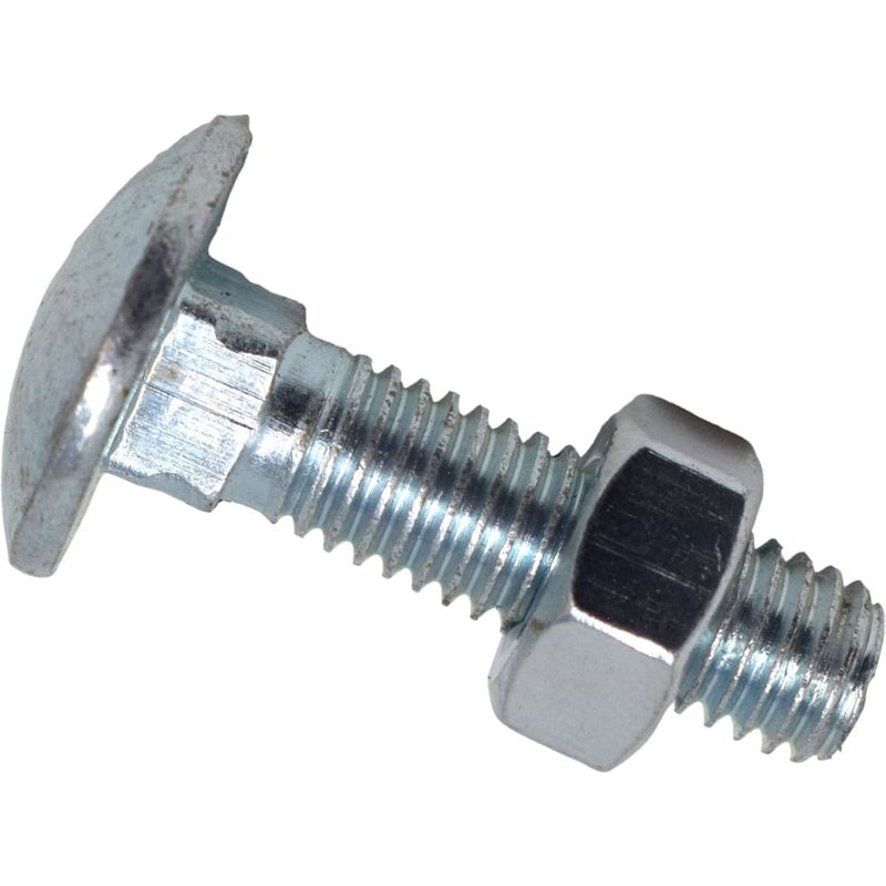 METALMATEĀ® Cup Square Hex Bolt & Nut ZP M8 x 30mm Box 50 MEMCSX0830