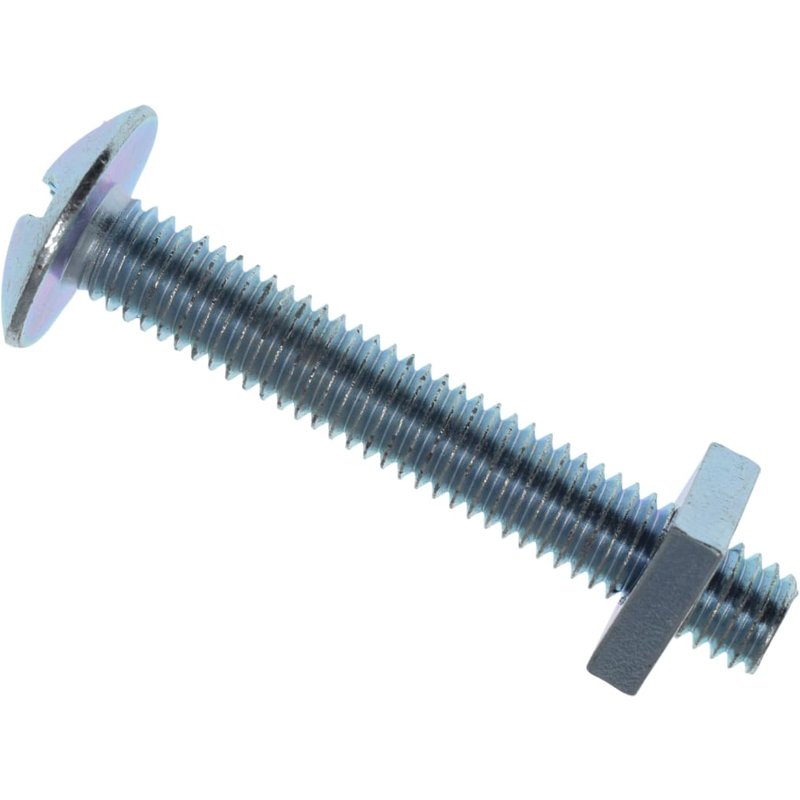 METALMATEĀ® Roofing Bolt & Nut ZP M6 x 40mm (Box 25) MEMRBN0640