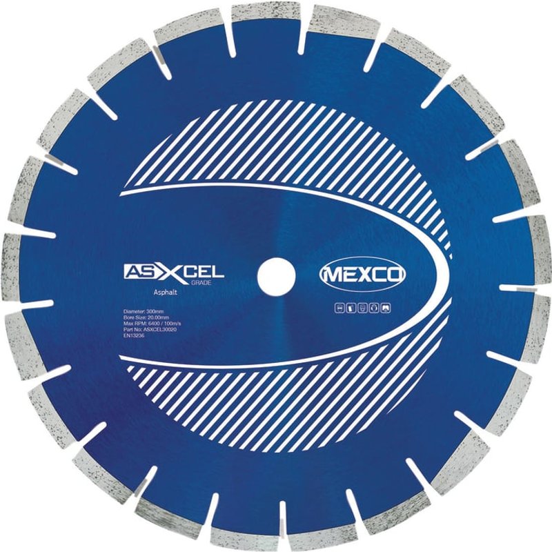 MEXCO Asphalt XCEL Grade Diamond Blade 300 x 20mm ASXCEL30020