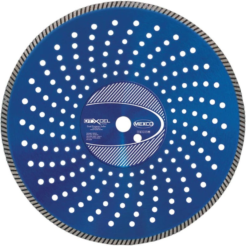 MEXCO XCEL Grade Dual Purpose Turbo Diamond Blade 350 x 20mm DTXCEL35020