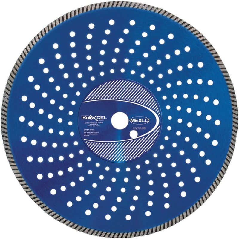 MEXCO XCEL Grade Dual Purpose Turbo Diamond Blade 350 x 25mm DTXCEL35025