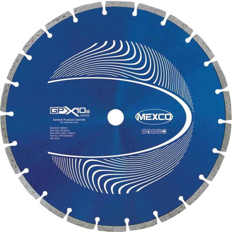 MEXCO GPX10-8 Concrete Diamond Blade 115 x 22mm GPX10811522