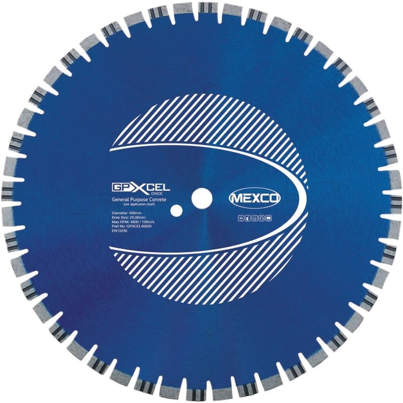 MEXCO XCEL GRADE Concrete Diamond Blade 400 x 20mm GPXCEL40020