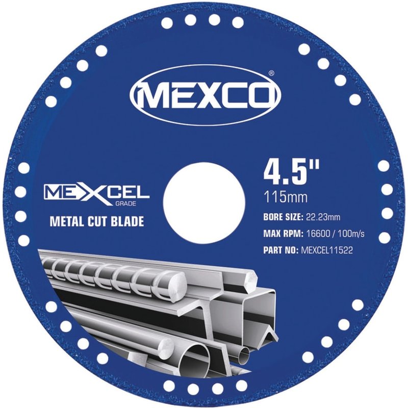 MEXCO XCEL Grade Metal Cut Diamond Blade 115 x 22mm MEXCEL11522