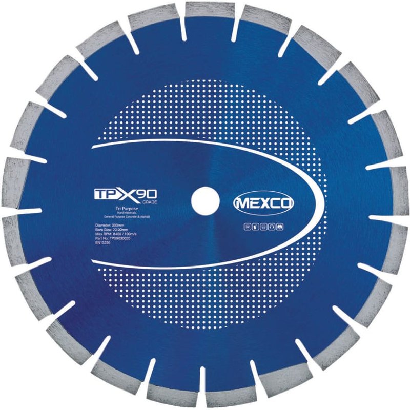 MEXCO TPX90 Tri Purpose Diamond Blade 300 x 20mm TPX9030020
