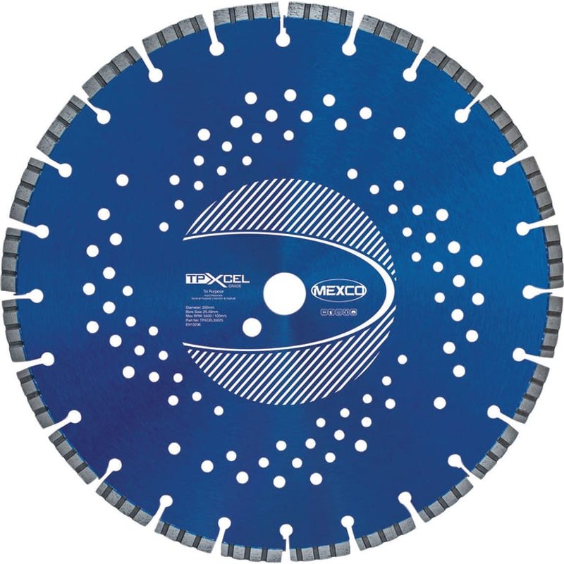 MEXCO XCEL Grade Tri-Purpose Diamond Blade 350 x 25.4mm TPXCEL35025