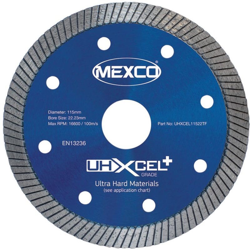MEXCO UHXCEL+ Ultra Hard Plus Diamond Blade 115 x 22mm UHXCEL11522TF