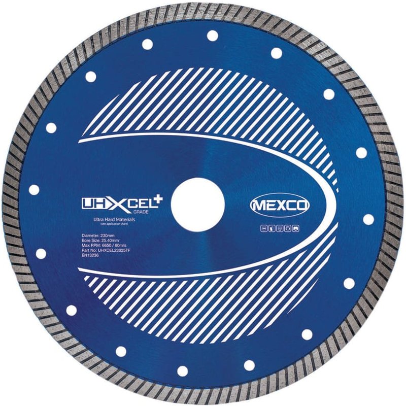 MEXCO UHXCEL+ Ultra Hard Plus Diamond Blade 230 x 25.4mm UHXCEL23025TF
