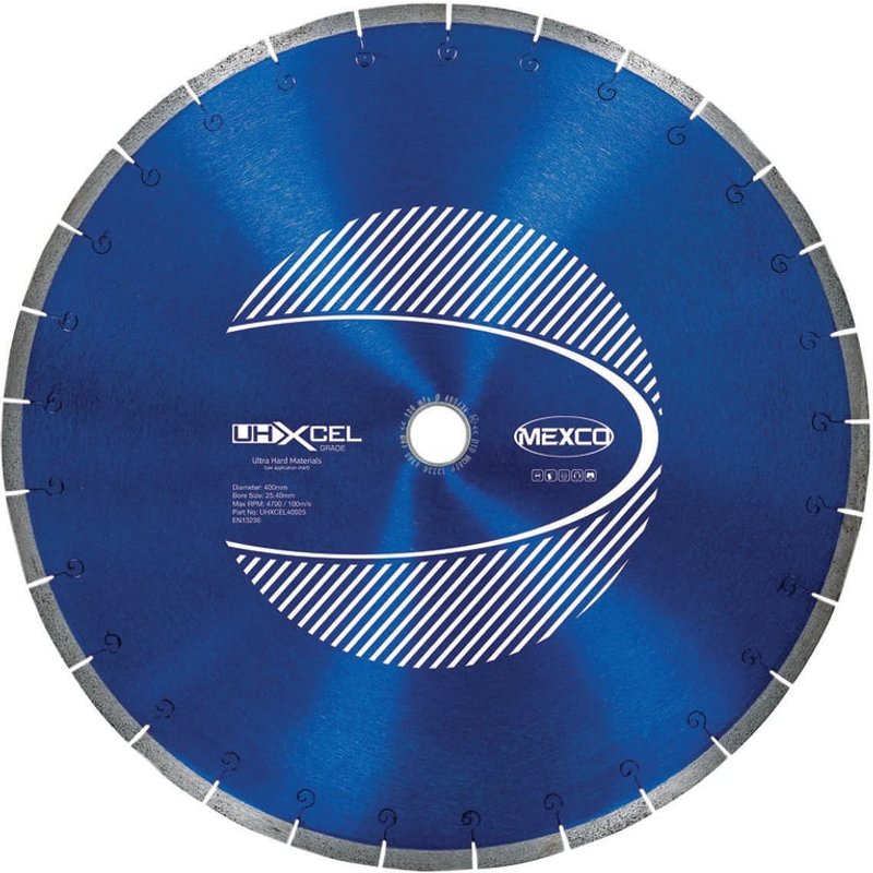 MEXCO UHXCEL Ultra Hard Materials Diamond Blade 400 x 25.4mm UHXCEL40025