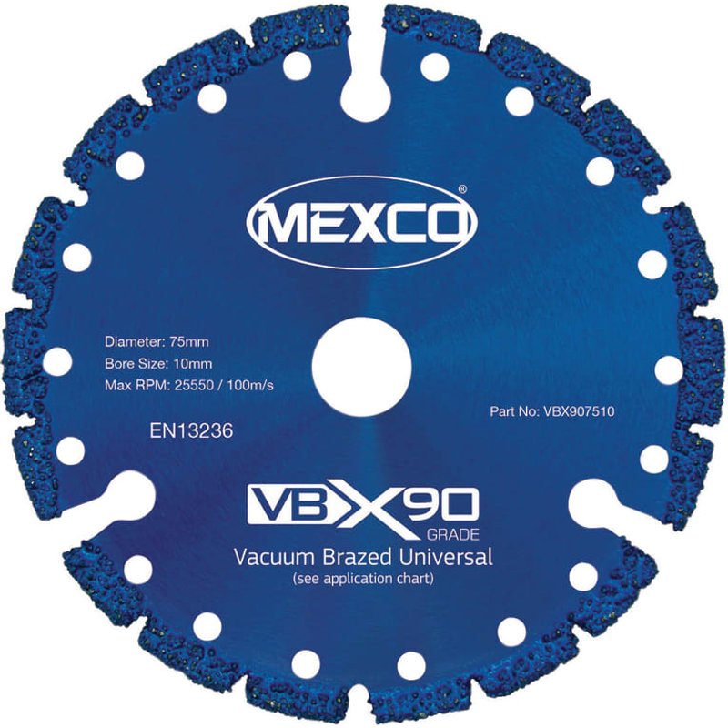 MEXCO VBX90 Grade Universal Diamond Blade 350 x 25.4mm VBX9035025