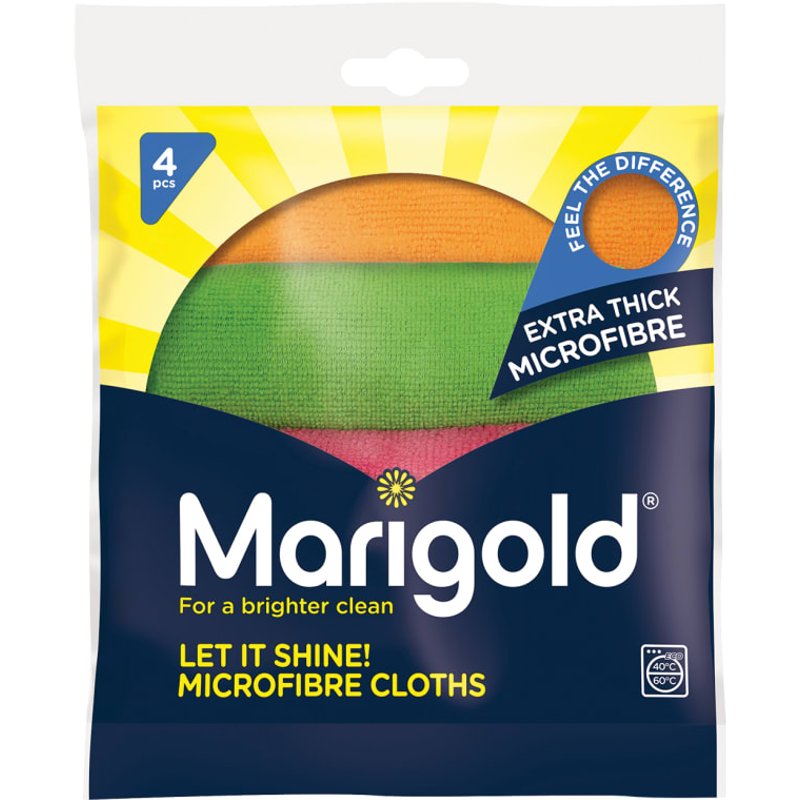 Marigold Marigold Microfibre Cloths Shine x 4 FH150442 173706
