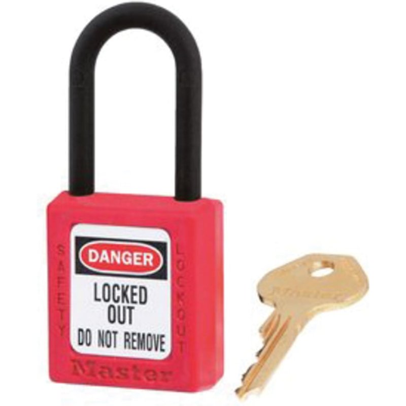 Master Lock Lockout Padlock – 38mm Body & 6mm Composite Nylon Shackle 406RED