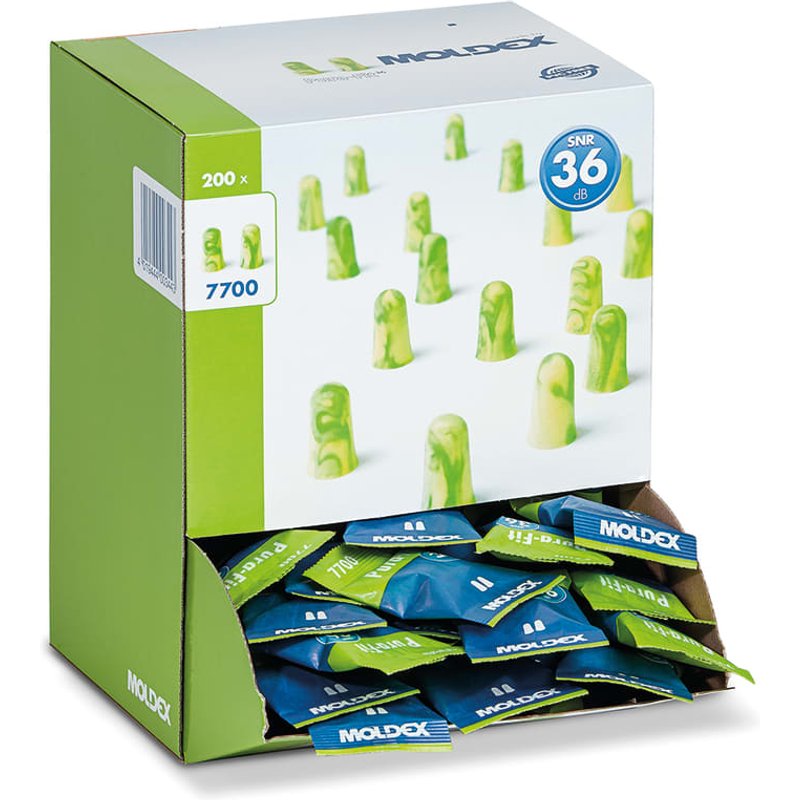 Moldex Pura-Fit® Earplugs SNR 36 dB (200 Pairs) 770001