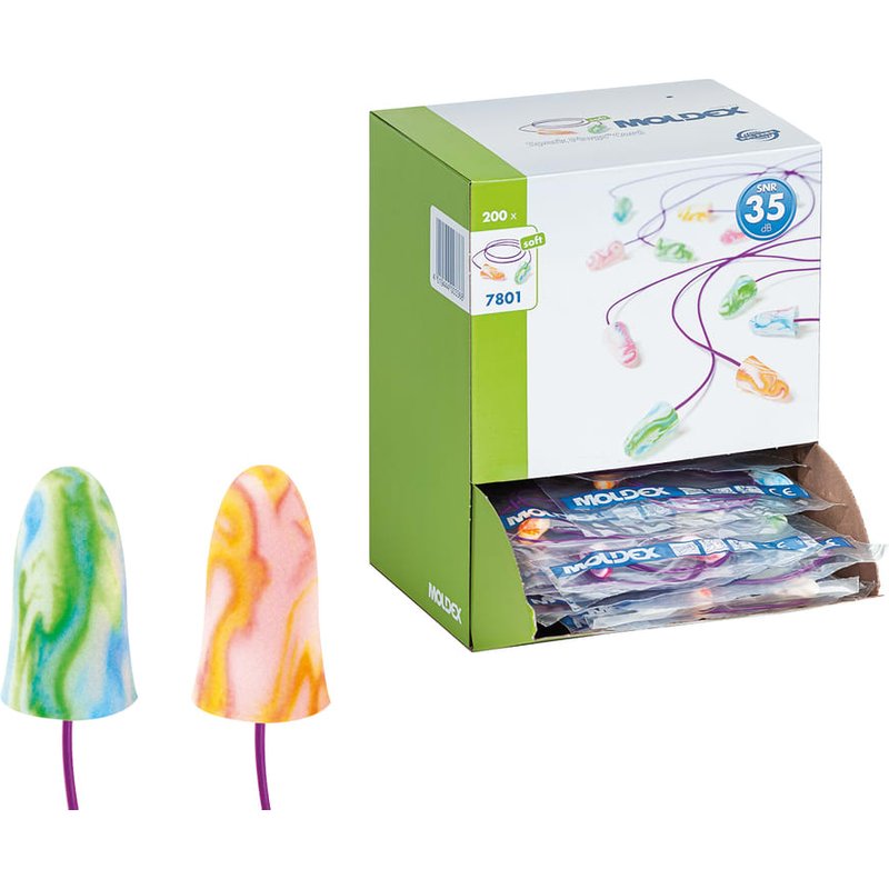 Moldex Spark PlugsĀ® Corded Earplugs SNR 35 dB (200 Pairs) 780101