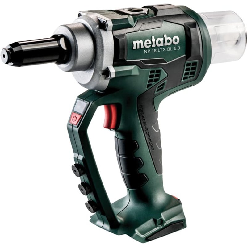 Metabo NP 18 LTX BL 5.0 Brushless Rivet Gun + metaBOX 18V Bare Unit 619002840