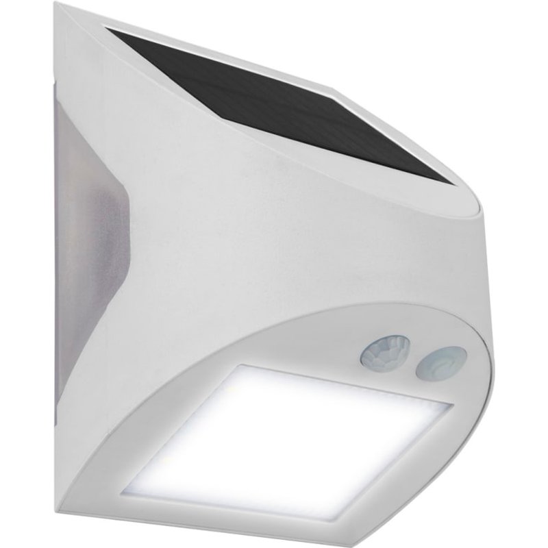 Masterplug Prysm Outdoor Solar Wall Light with PIR Motion Sensor - White 300 Lumens LEXSW30W40-01
