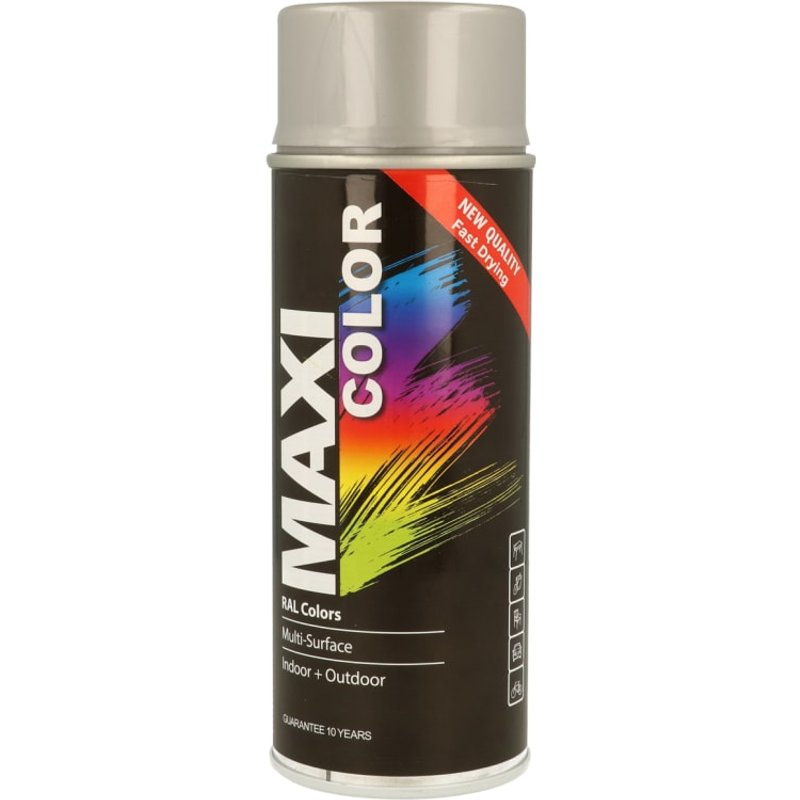 MAXICOLOR Spray Paint Gloss Aluminium 400ml MX9006 MX9006