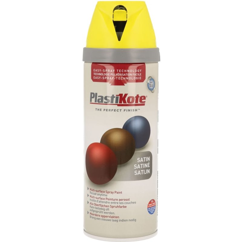 PlastiKote Twist & Spray Satin Lime Green 400ml 022125