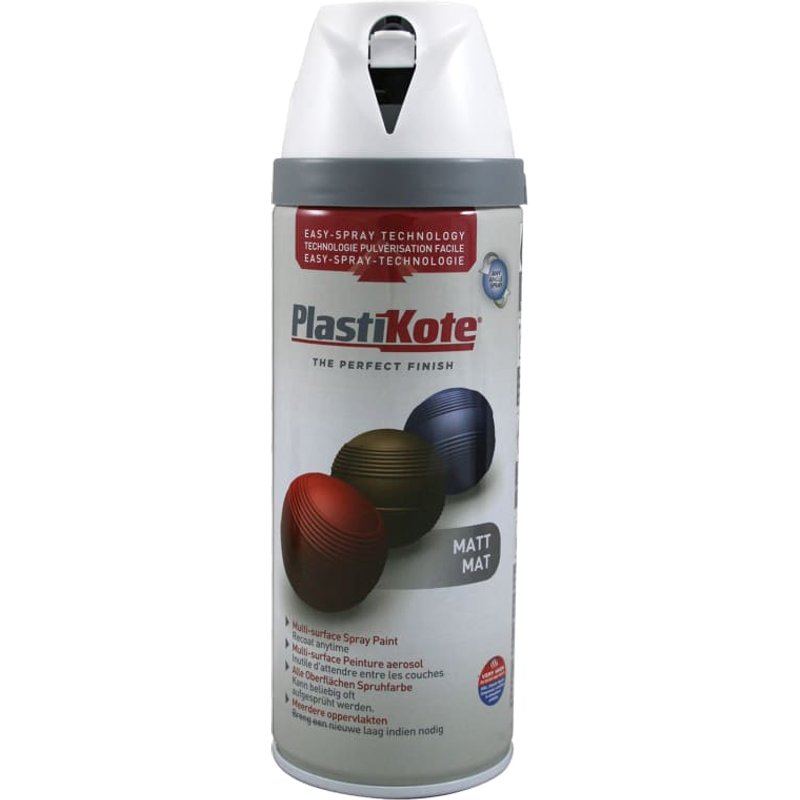 PlastiKote Twist & Spray Matt Pure Brilliant White 400ml 440.0023112.076