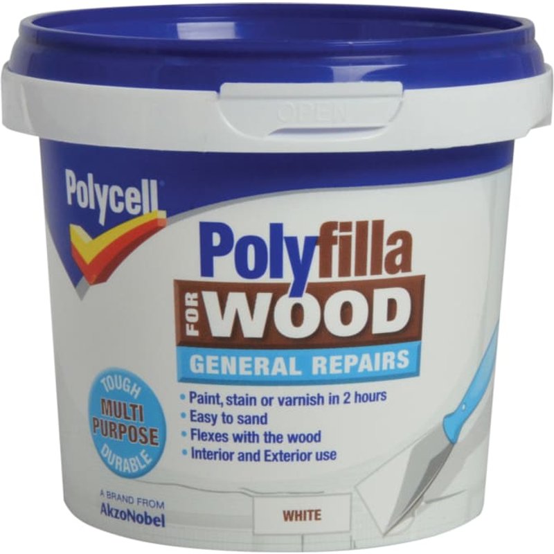 Polycell Polyfilla for Wood General Repairs White Tub 380g 5207197