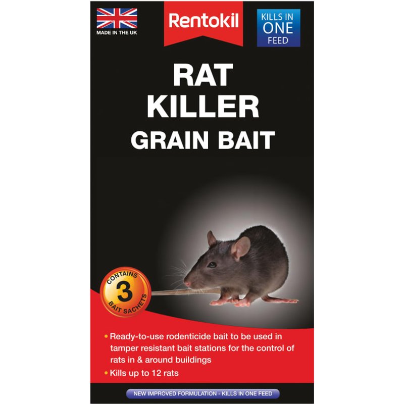 Rentokil Rat Killer Grain Bait x 3 PSR32B PSR32B