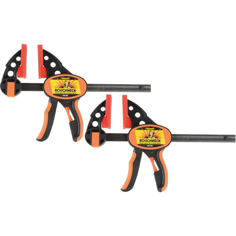 Roughneck One-Handed Bar Clamp & Spreader 152mm (6in) Twin Pack 38-252