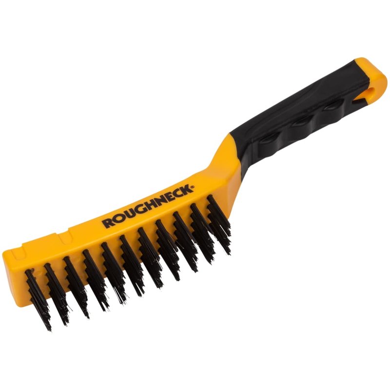 Roughneck Carbon Steel Wire Brush Soft Grip 300mm (12in) - 4 Row 52-040