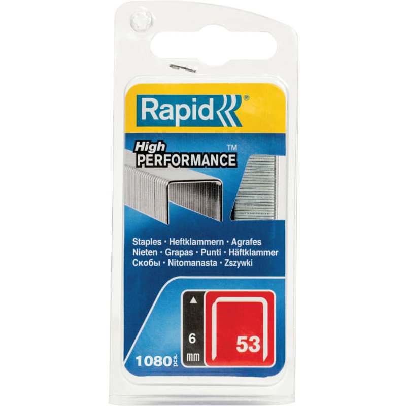 Rapid 53/6B 6mm Galvanised Staples (Pack 1080) 40109502