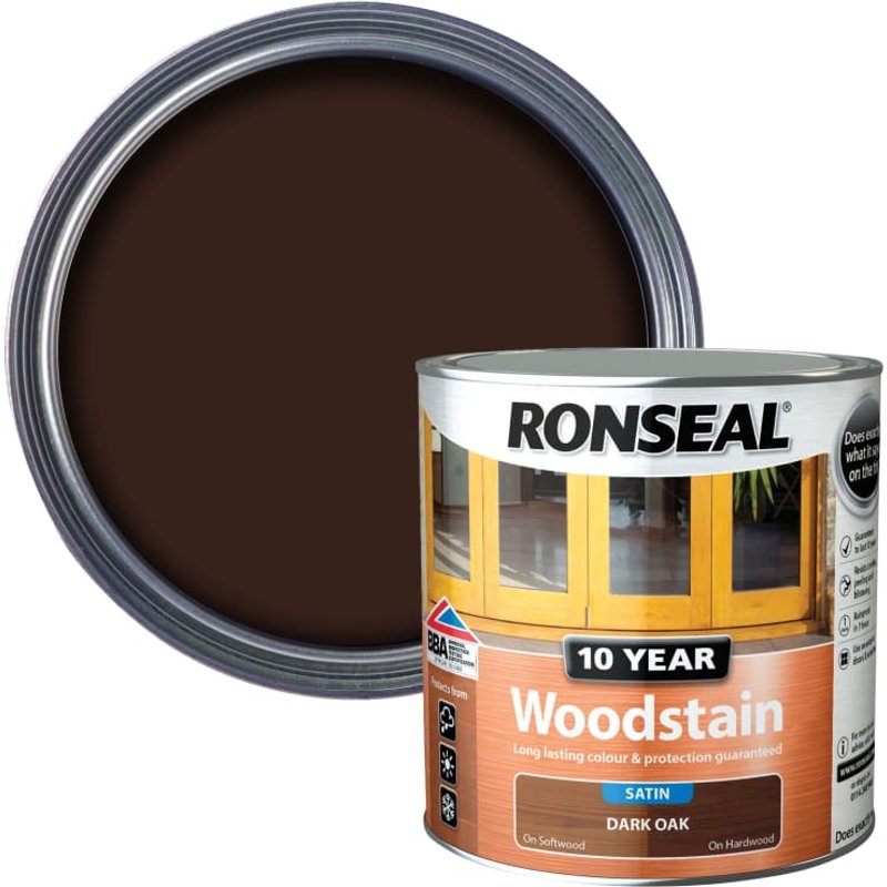 Ronseal 10 Year Woodstain Dark Oak 750ml 38680
