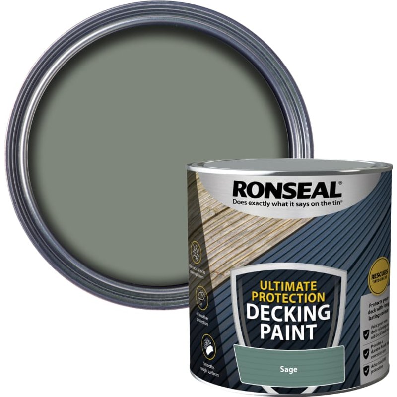 Ronseal Ultimate Protection Decking Paint Sage 2.5 litre 39098