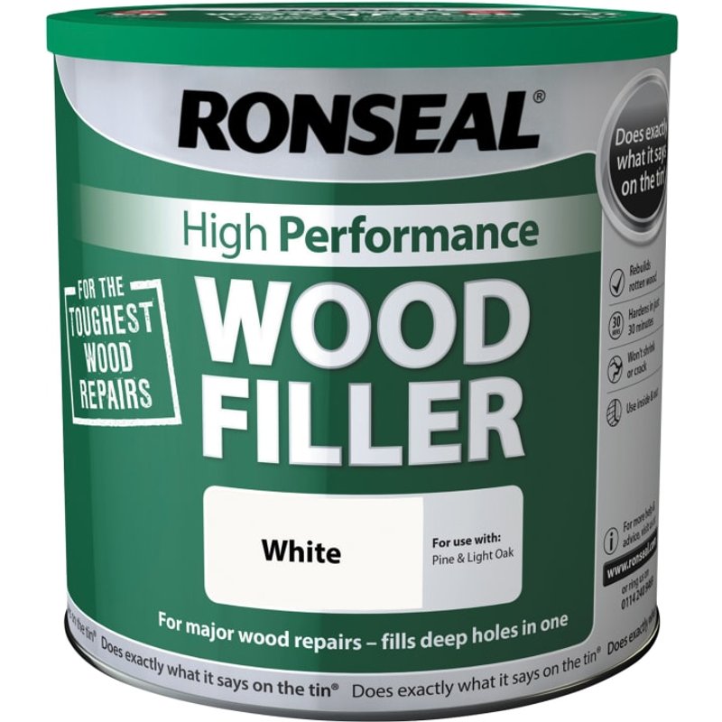 Ronseal High-Performance Wood Filler White 3.7kg 38239