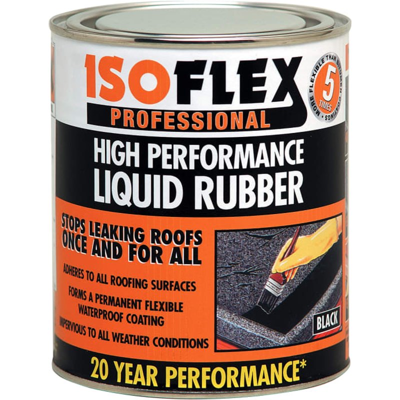 Ronseal Isoflex Liquid Rubber Black 750ml 32998