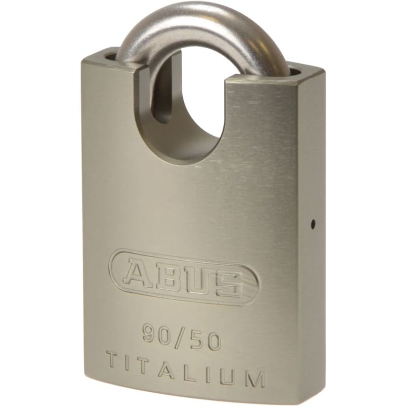 ABUS Mechanical 90RK/50 TITALIUM™ Padlock Closed Shackle Carded 10055902-01