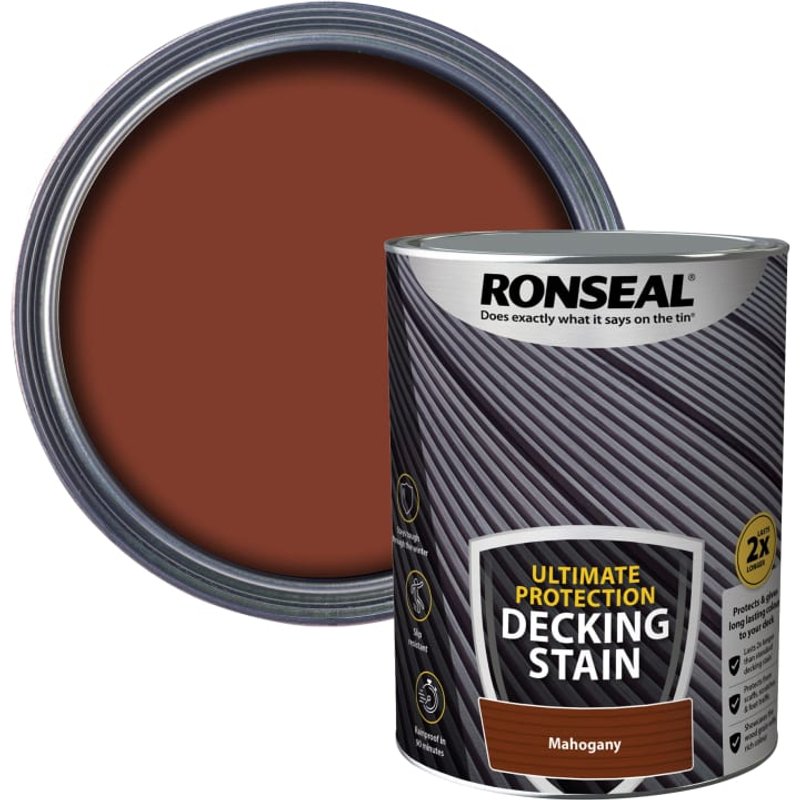 Ronseal Ultimate Protection Decking Stain Rich Mahogany 5 litre 39118